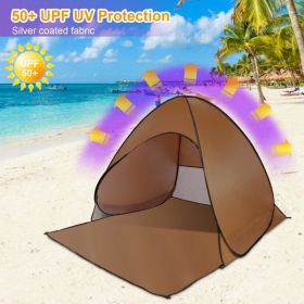 Pop Up Beach Tent Sun Shade Shelter Anti-UV Automatic Waterproof Tent Canopy for 2/3 Man w/ Net Window Storage Bag for Outdoor Beach Camping Fish (Applicable for: Outdoor)